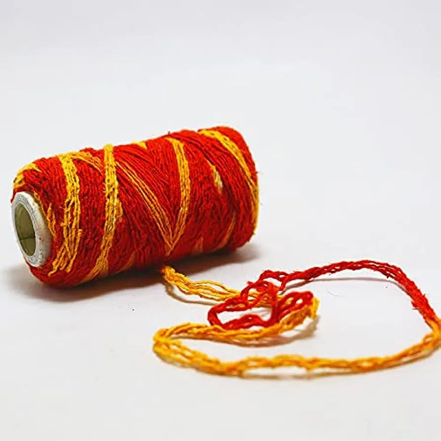Cotton Thread Kalawa | Kalawa for Hand Mauli Red and Yellow Sacred Thread ( 1 Pcs )