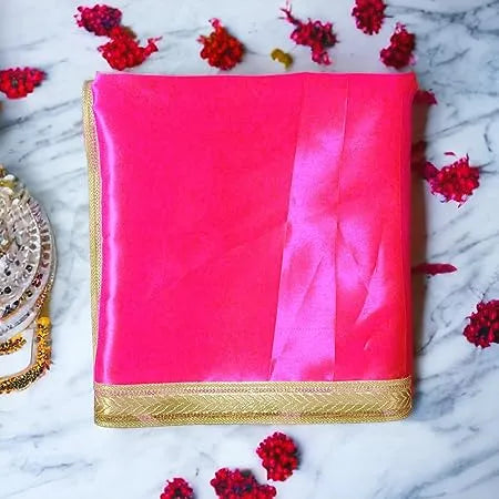 pink cloth for pooja mandir
