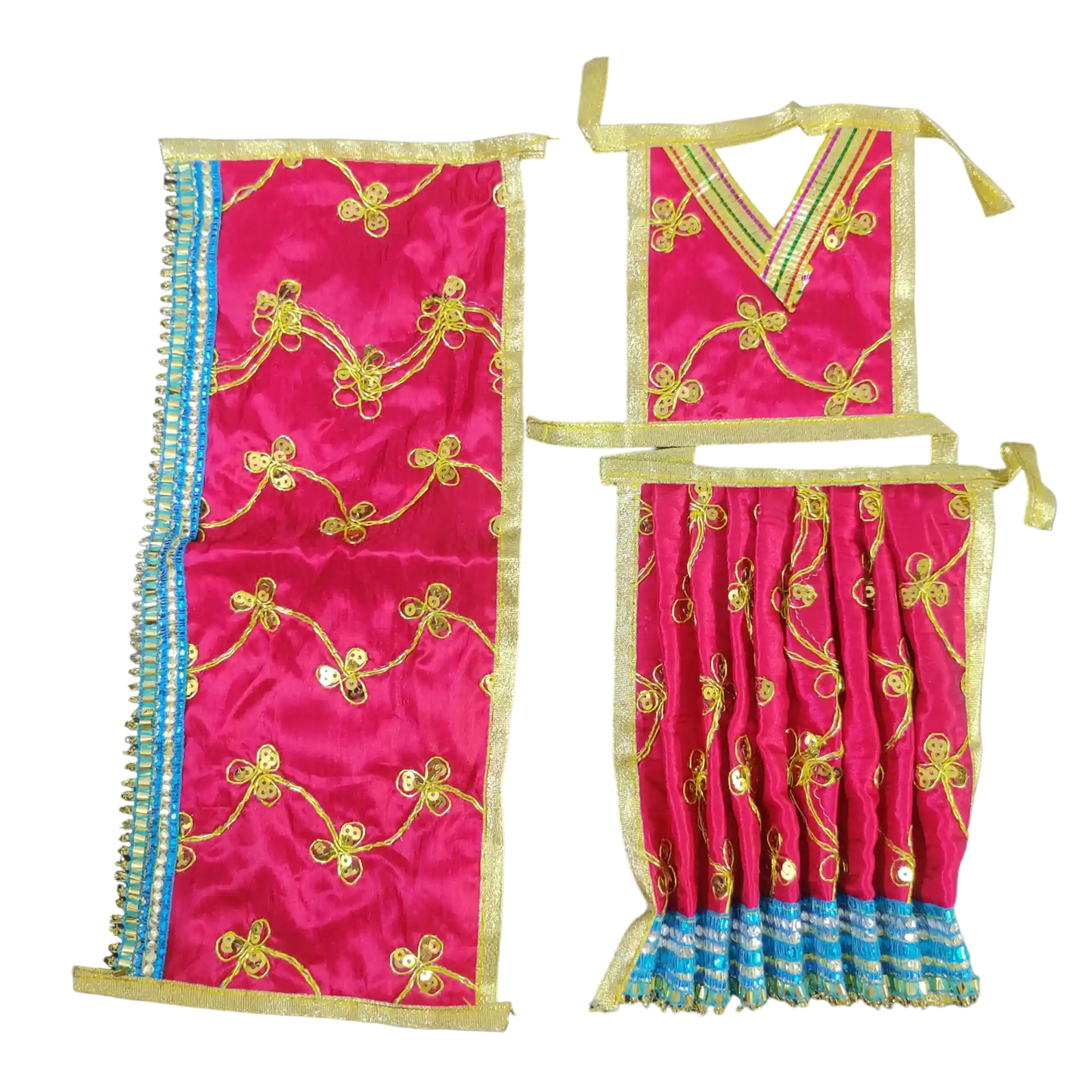 Matarani idol handmade Designer Handwork Mata Rani Lehnga Patka Poshak