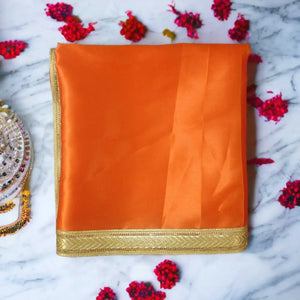 Pooja Cloth for Mandir ( Orange )