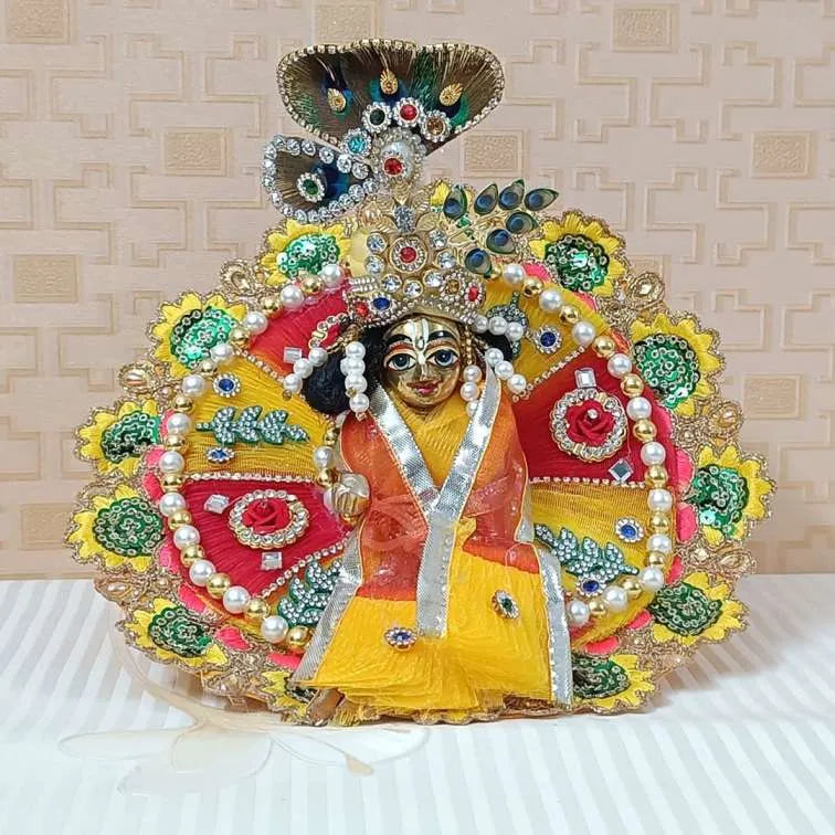 Janmashtami Special Yellow Chunri Set Laddu Gopal Ji with Pagadi