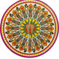 Multi Colour Paper Rangoli Circle Stickers  ( Pack of 4 )