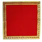 Red Velvet Chowki Aasan | Swastik Lace Velvet Aasan For Temple and Other Puja Rituals