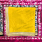 Yellow Velvet Chowki Aasan Cloth for Mandir Decoration