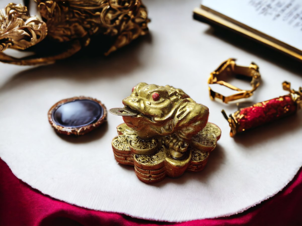 Buy Vastu Feng Shui Three Legged Frog with Coin for Good Luck Health Wealth Prosperity online