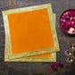 Buy Velvet Orange Pooja Aasan | Chowki Aasan Kapda | Aasan for Mandir ( Set of 2 Size 14'' x 14'' Inch ) online